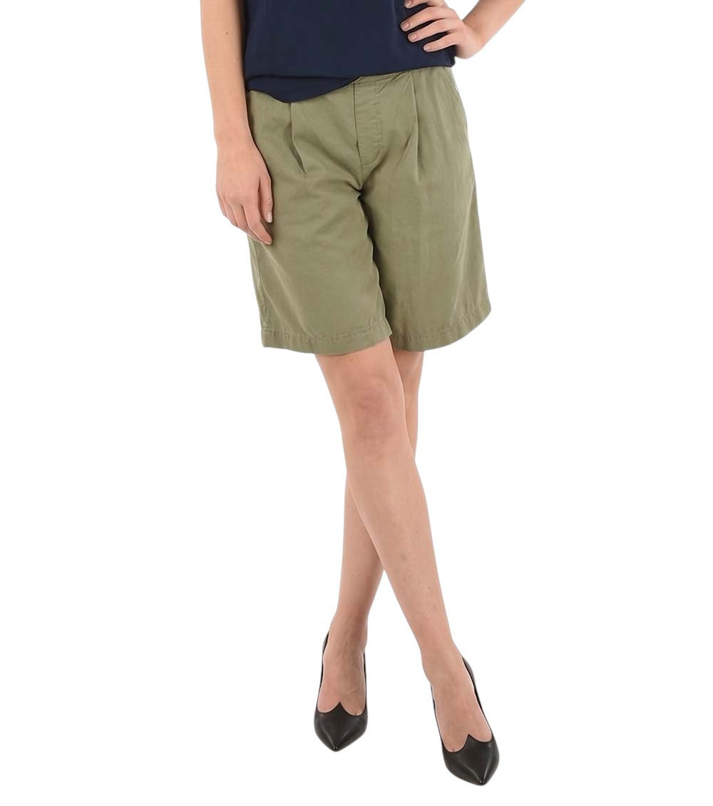 Green Solid Shorts 1