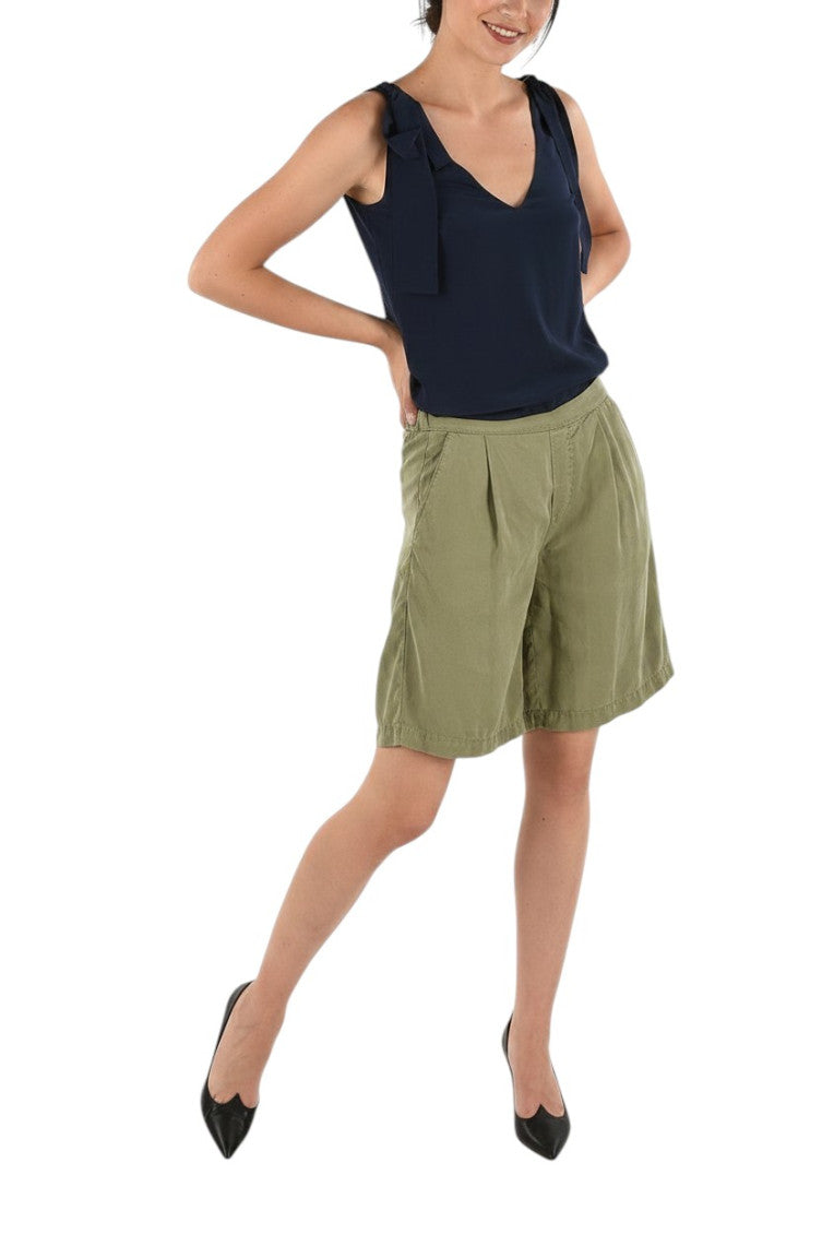 Green Solid Shorts 3