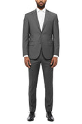 Grey Peaked Lapel Suit 1