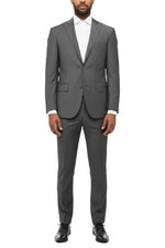Grey Peaked Lapel Suit 1