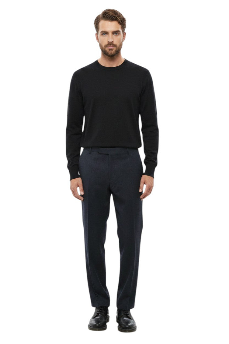 Blue Flat Front Pants 1