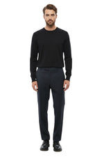 Blue Flat Front Pants 1