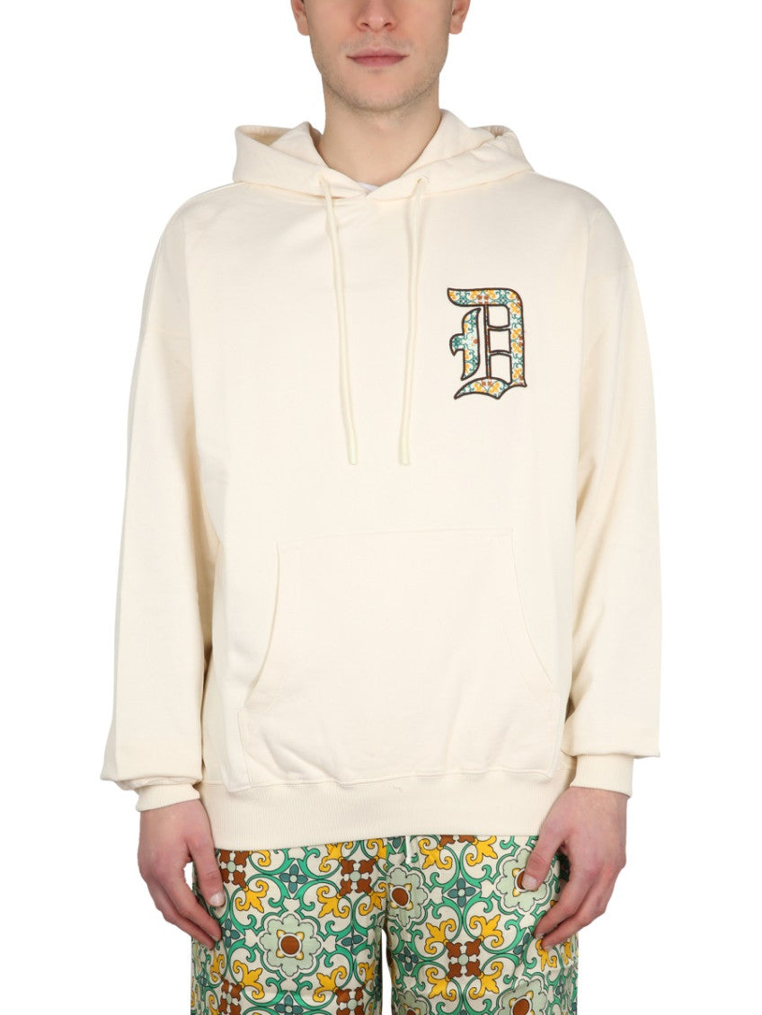 Light Beige Logo Hoodie 1