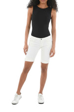 White Solid Shorts 1