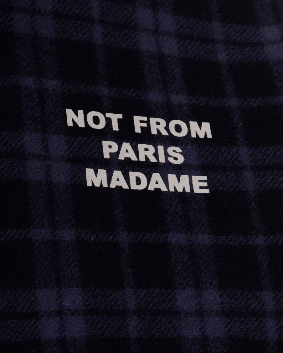 Navy Blue Zip Up Check Jacket 3