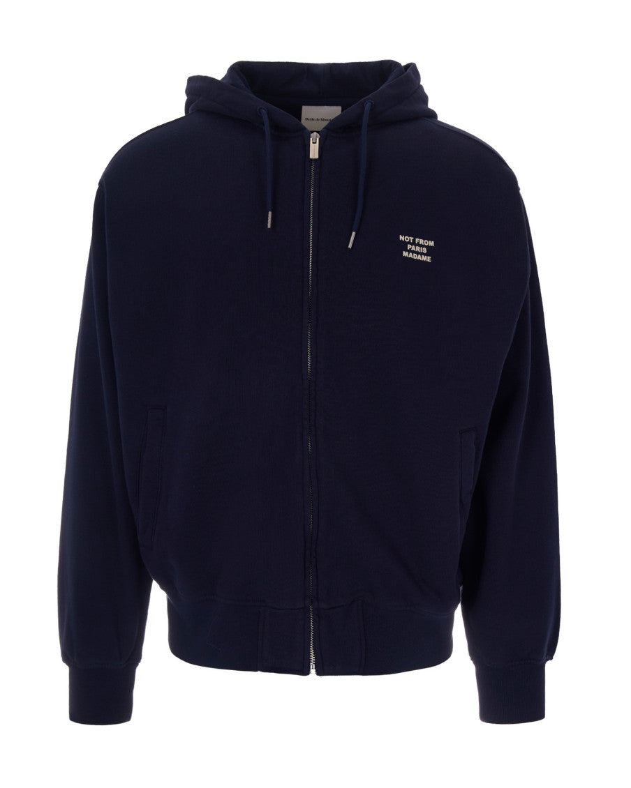 Navy Blue Zip Up Hoodie 1