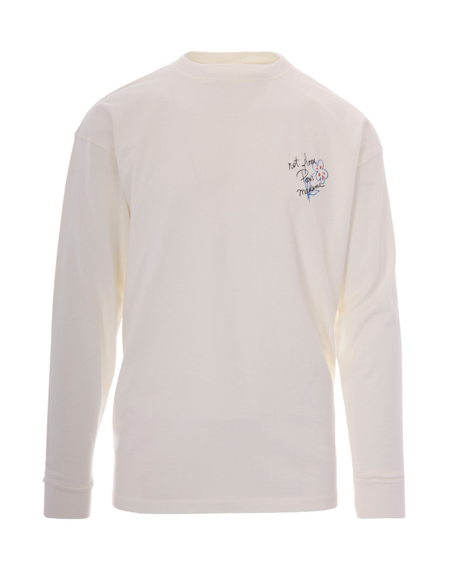 Off White Full Sleeves T-Shirt 1