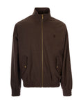 Brown Logo Mock Collar Jacket 1
