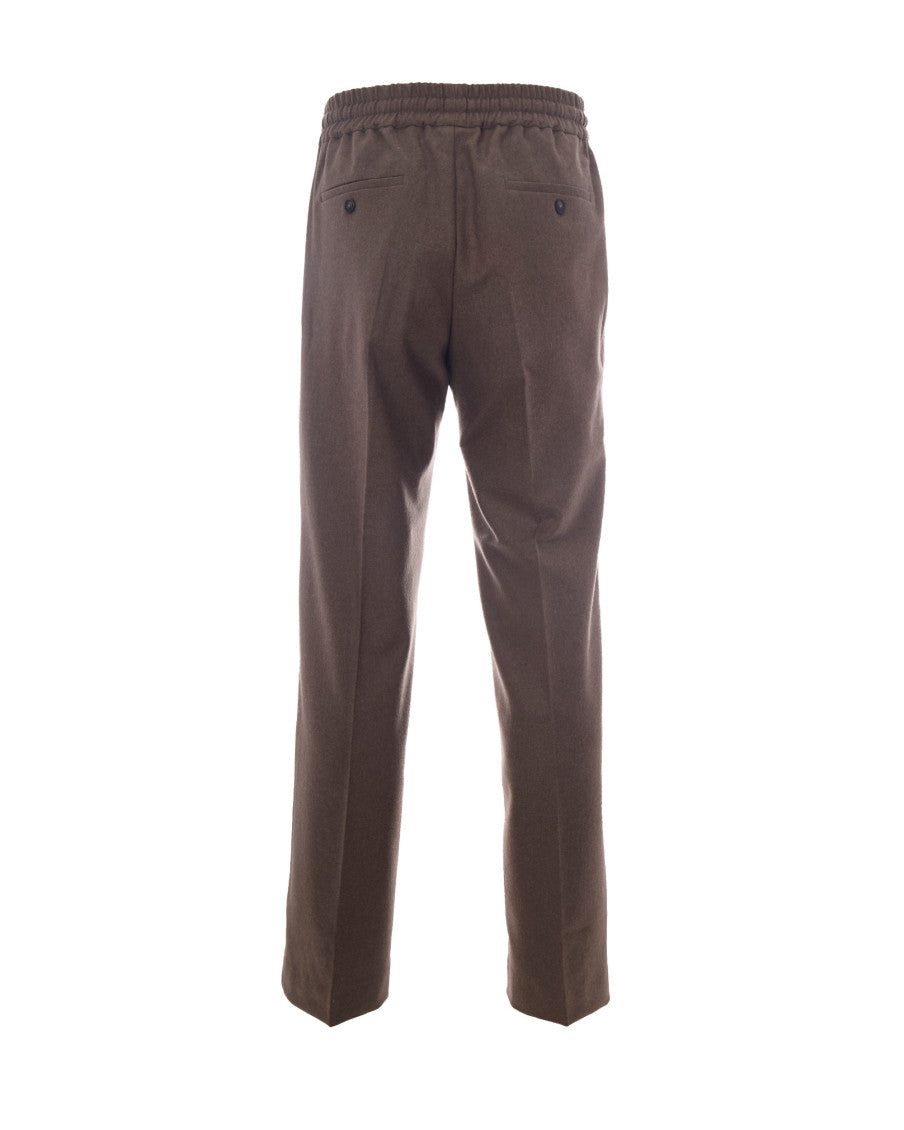 Brown Relaxed Drawstring Pants 2