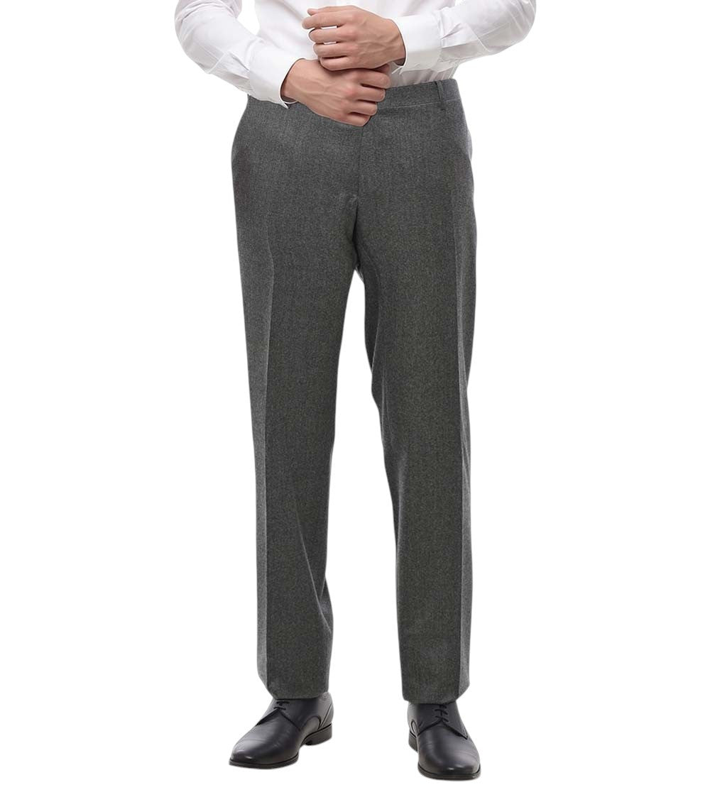 Grey Flat Front Pants 1