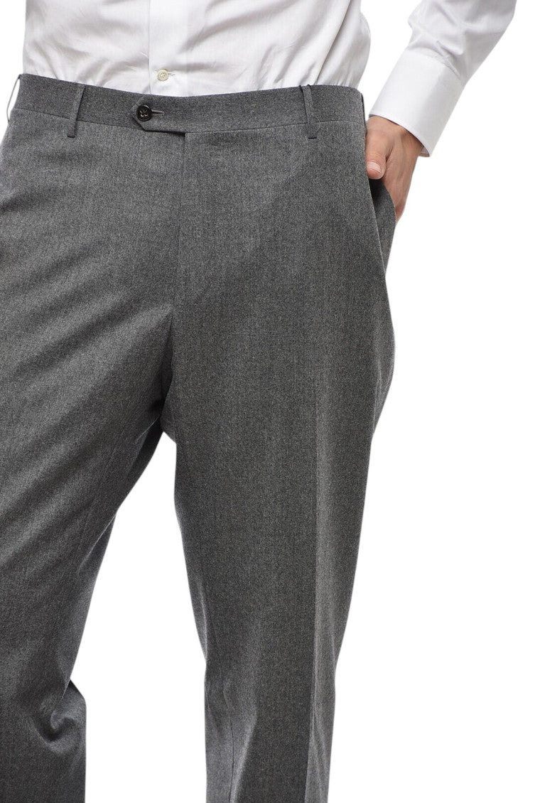 Grey Flat Front Pants 3