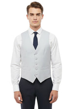 Light Grey Solid Waistcoat 1