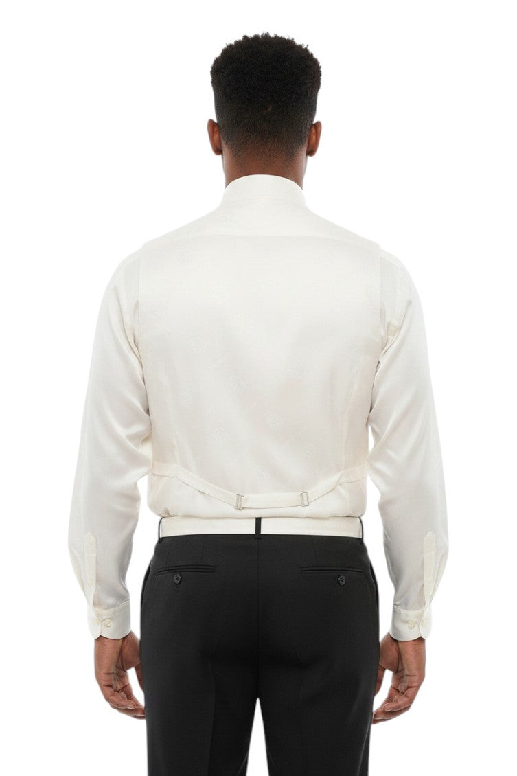 White Honeycomb Knit Waistcoat 2