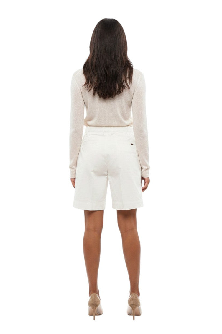White Solid Shorts 2