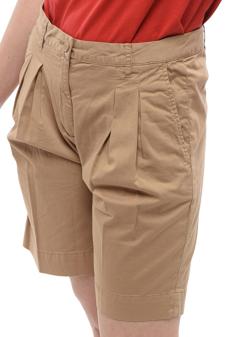Beige Solid Shorts 3