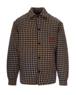 Beige Black Check Overshirt 1