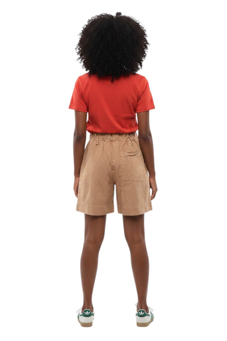 Beige Solid Shorts 2