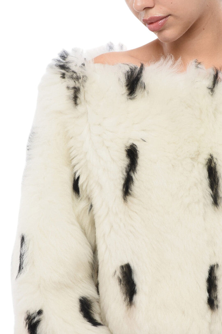 White Boat Neck Printed Top 3