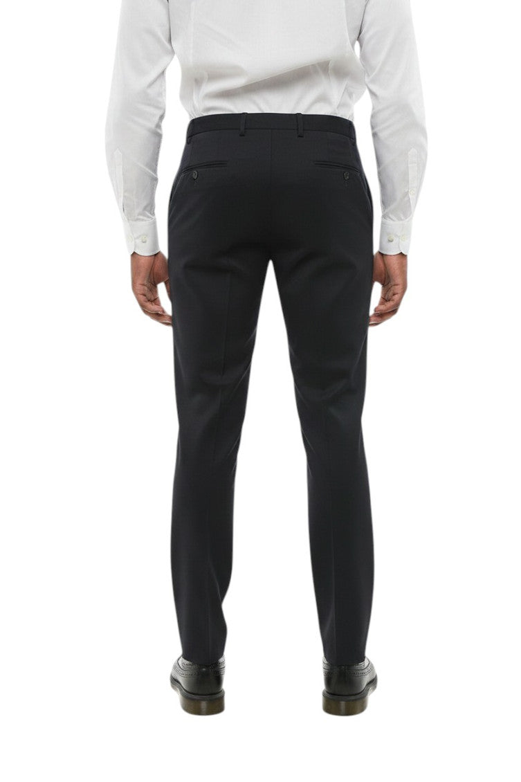 Black Flat Front Trousers 2