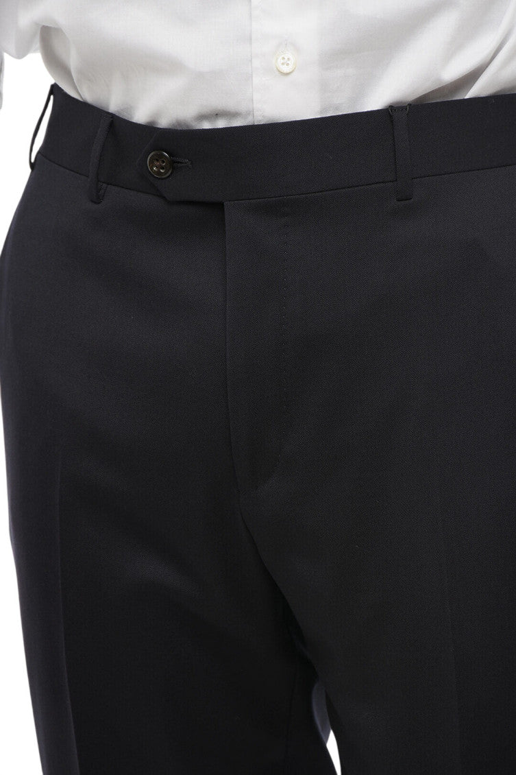 Black Flat Front Trousers 3
