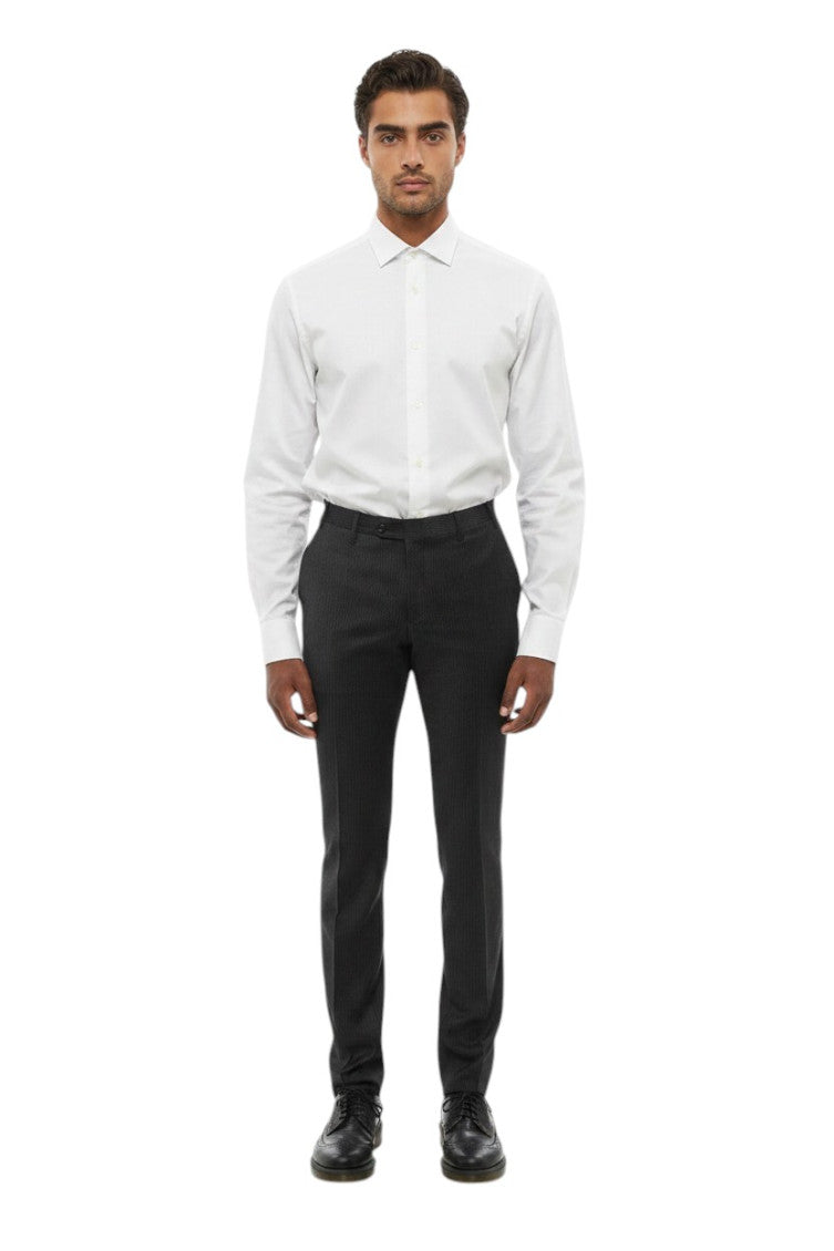 Dark Grey Tailored Trousers 1