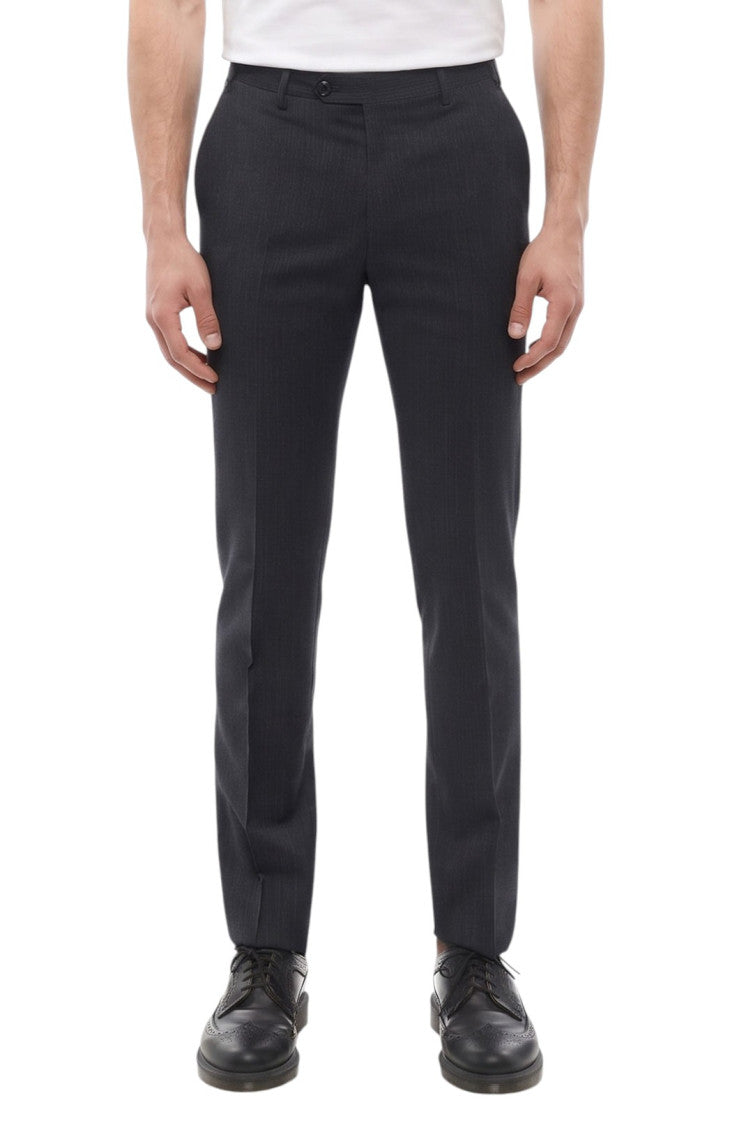 Dark Blue Slim Pants 1