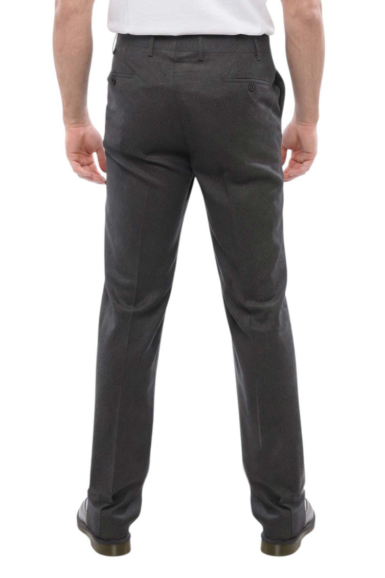 Grey Flat Front Trousers 2