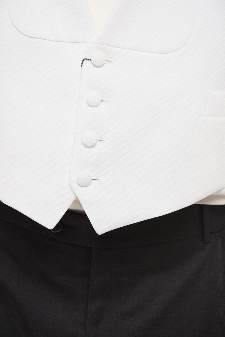 White Honeycomb Waistcoat 3
