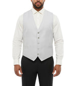 Light Grey Solid Waistcoat 1