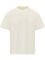 White Solid Crew Neck T-Shirt 1