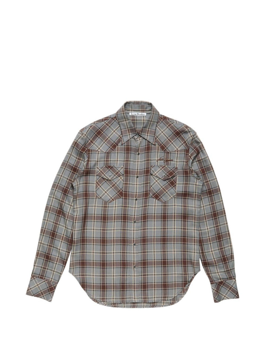 Grey Regular Check Shirt 1