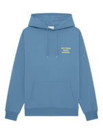 Blue Printed Relaxed Hoodie 1