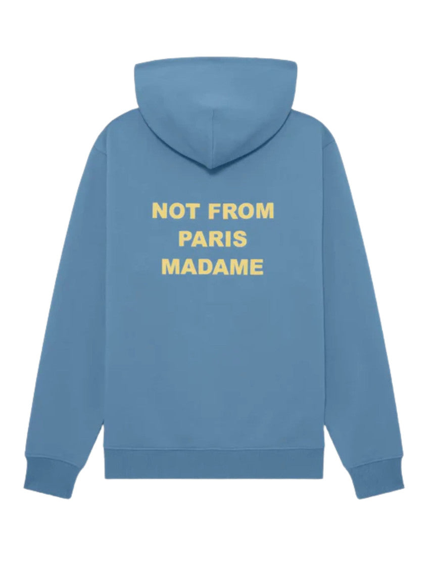 Blue Printed Relaxed Hoodie 2