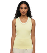 Yellow Embellished Round Neck Top 1