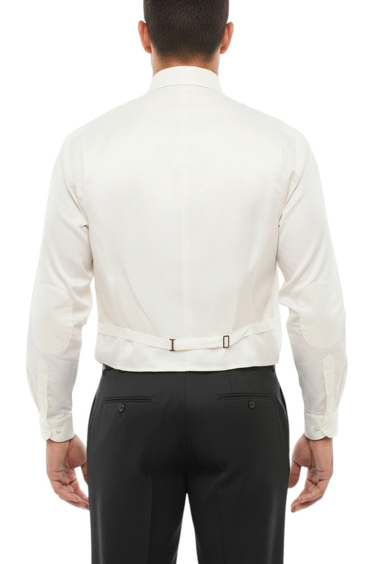 White Single Breasted Waistcoat 2