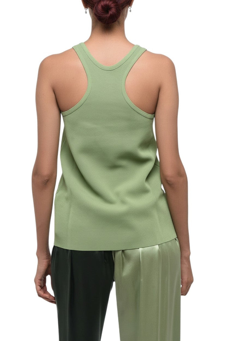 Green Textured Scoop Neck Top 2