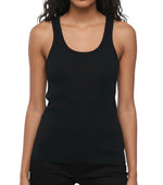 Black Solid Scoop Neck Top 1