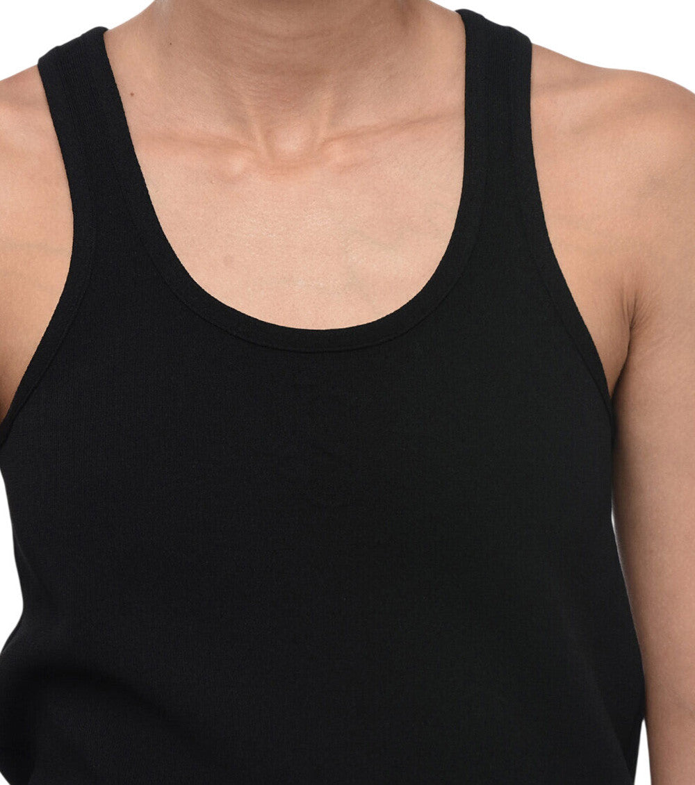 Black Solid Scoop Neck Top 3