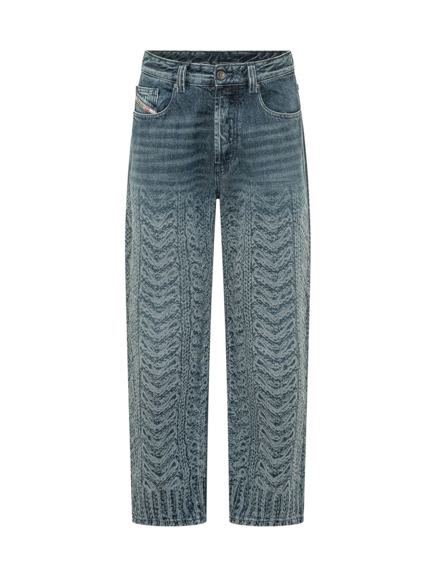 Blue Straight Mid Rise Jeans 1