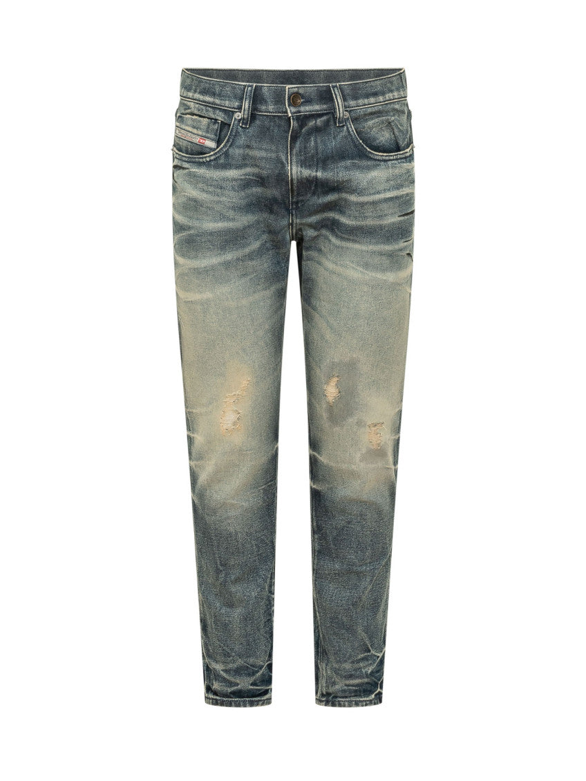 Blue Skinny Mid Rise Jeans 1
