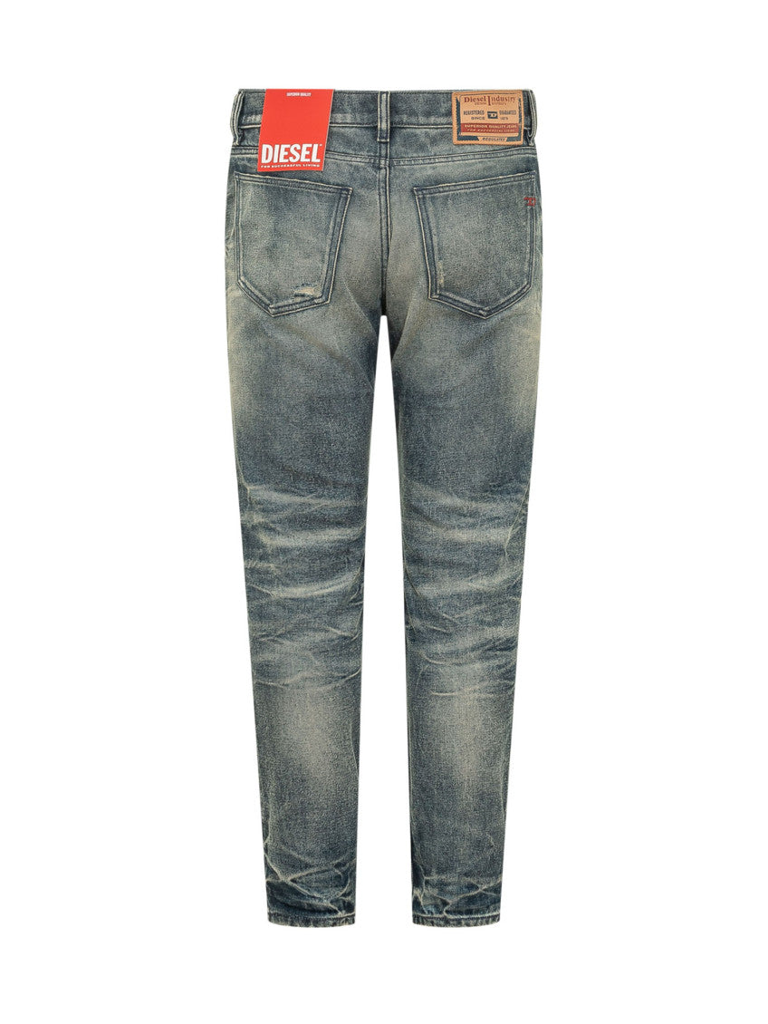 Blue Skinny Mid Rise Jeans 2