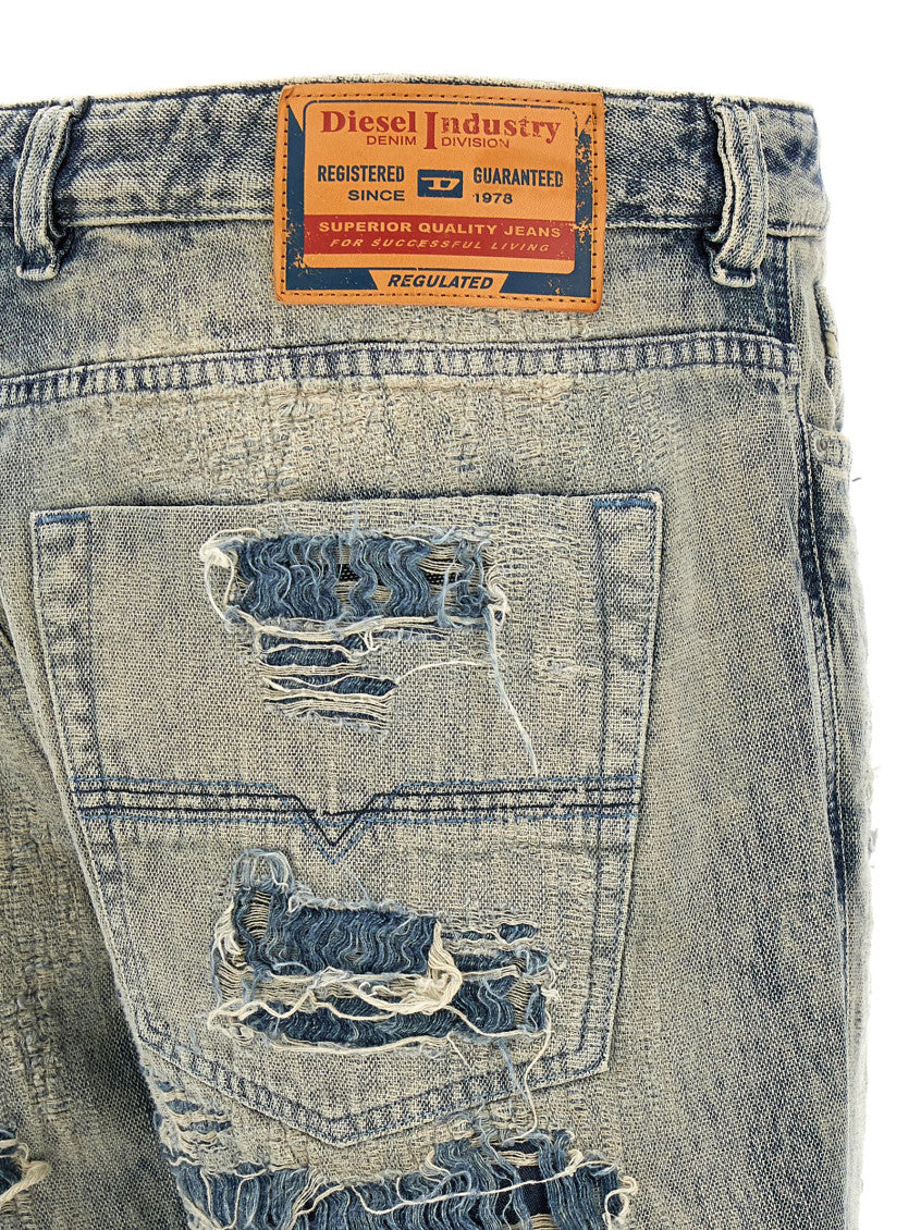 Light Blue Distressed Jeans 4