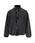 Grey Mock Collar Sweat Jacket 1
