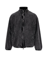 Grey Mock Collar Sweat Jacket 1