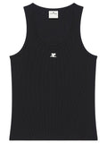 Black Knitted Scoop Neck Top 1