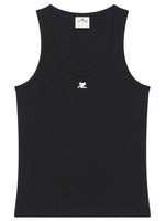 Black Knitted Scoop Neck Top 1
