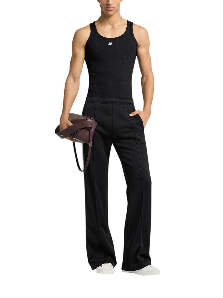 Black Knitted Scoop Neck Top 2