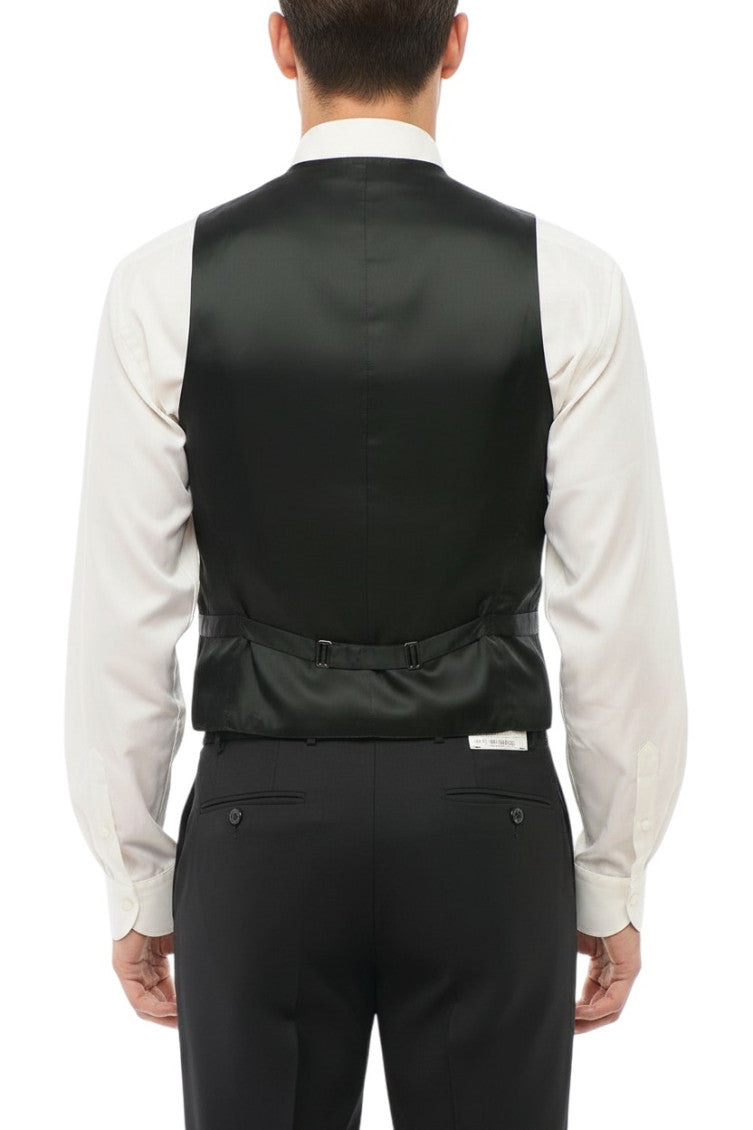 Black Button Front Waistcoat 2