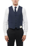 Blue Button Front Waistcoat 1
