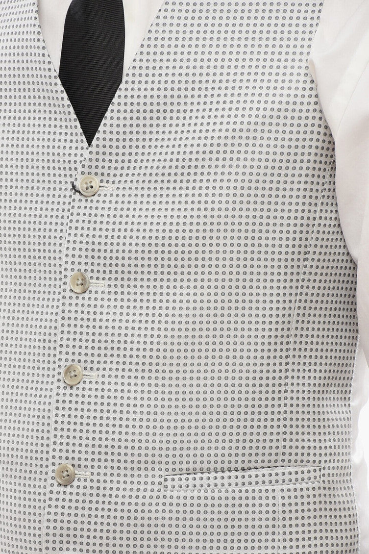 Grey Polka Dot Waistcoat 3